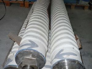 Wear resistant ceramics shafts from material Baddalox for coke grill separator