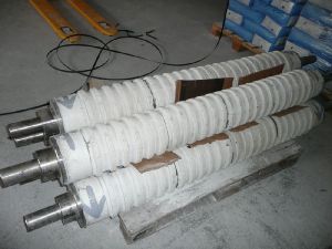 Wear resistant ceramics shafts from material Baddalox for coke grill separator